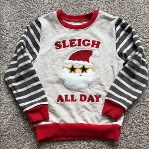 Little Sleepies Santa Sweatshirt - Red, Gray, White